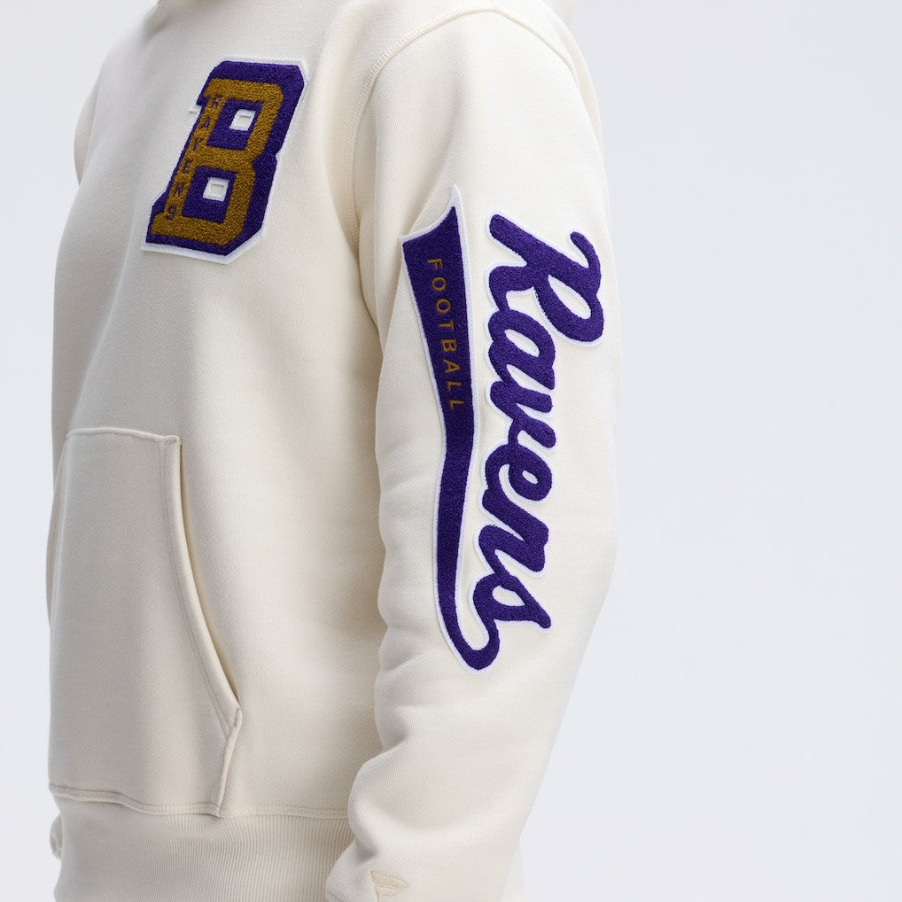 Baltimore Ravens Fanatics IconicFleece Letterman Hoodie