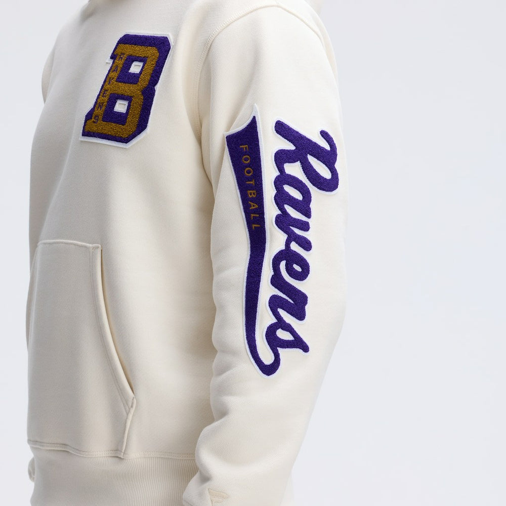 Baltimore Ravens Fanatics IconicFleece Letterman Hoodie