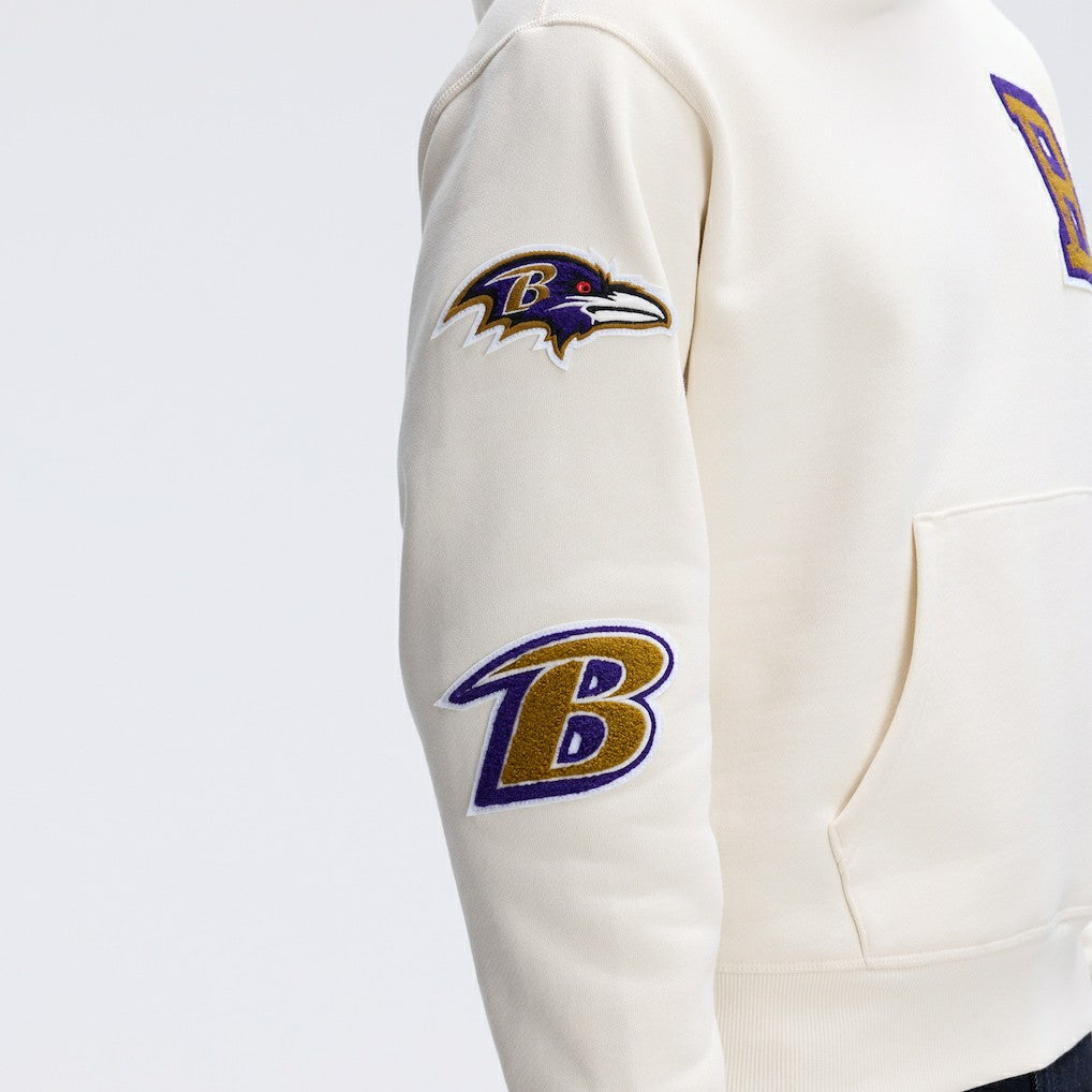 Baltimore Ravens Fanatics IconicFleece Letterman Hoodie