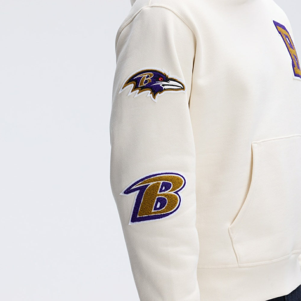 Baltimore Ravens Fanatics IconicFleece Letterman Hoodie