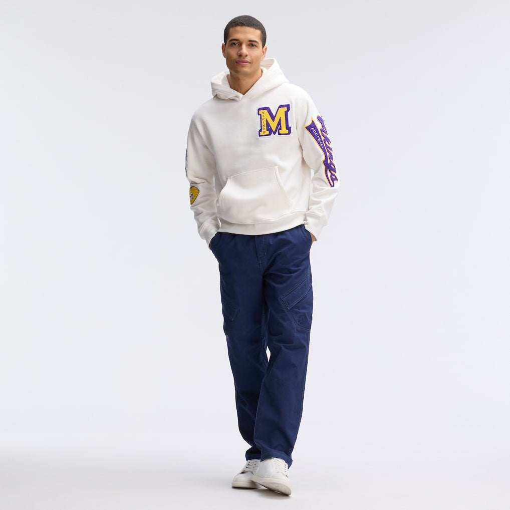 Minnesota Vikings Fanatics IconicFleece Letterman Hoodie
