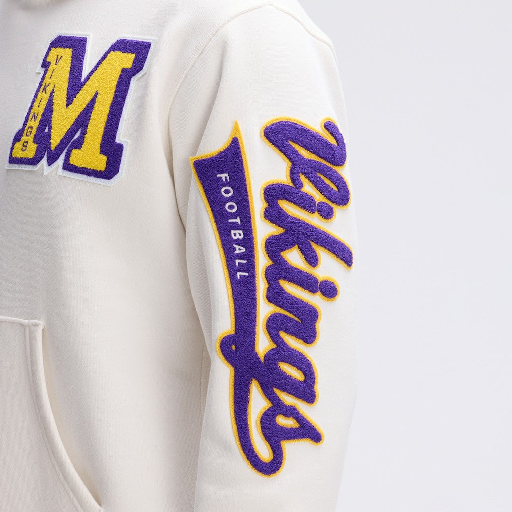 Minnesota Vikings Fanatics IconicFleece Letterman Hoodie
