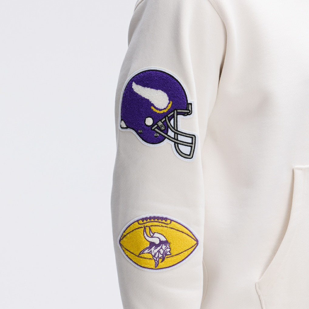 Minnesota Vikings Fanatics IconicFleece Letterman Hoodie
