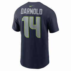 Seattle Seahawks Nike Sam Darnold  Super Bowl LX Patch Name & Number T-Shirt