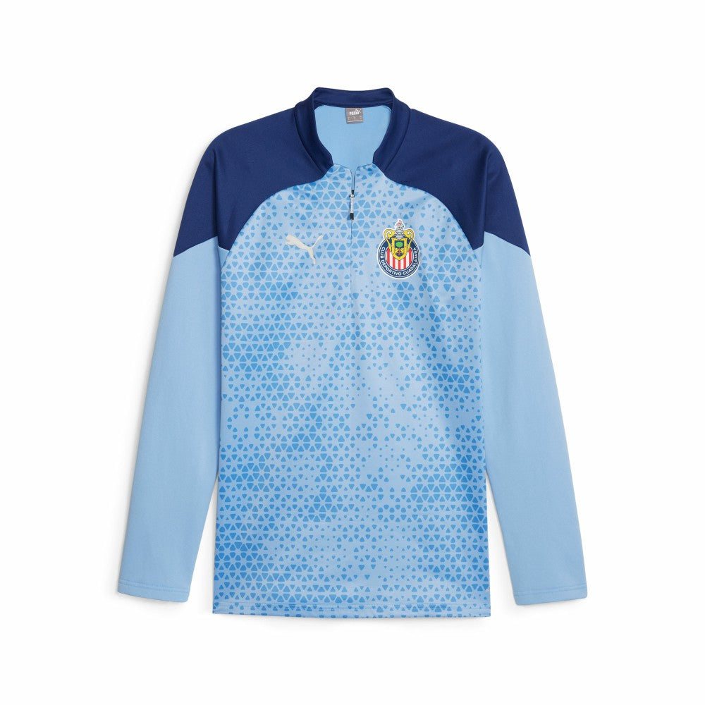 Chivas 2023/24 Quarter-Zip Fleece Top Light Blue - Puma