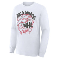 Detroit Red Wings Fanatics Star Helmet Legacy Long Sleeve T-Shirt Discount