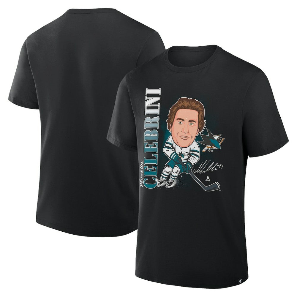 Macklin Celebrini San Jose Sharks Fanatics Caricature Player T-Shirt Outlet