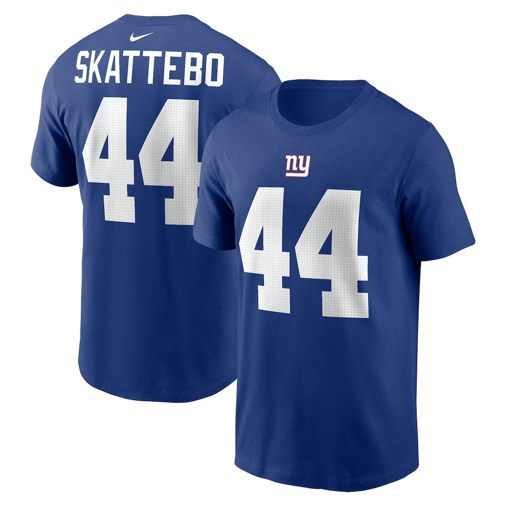New York Giants Nike Cam Skattebo  Name & Number T-Shirt