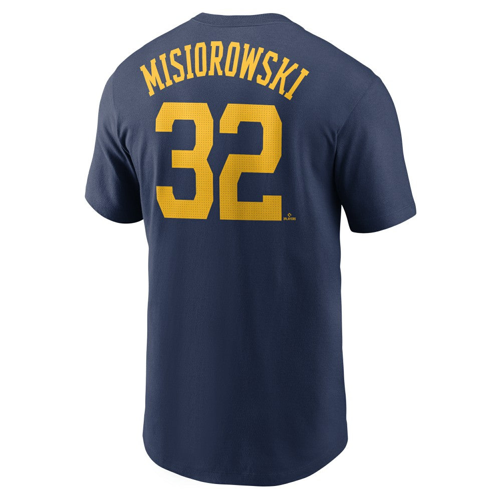 Jacob Misiorowski Milwaukee Brewers Nike Fuse Name & Number T-Shirt | MLB Shop