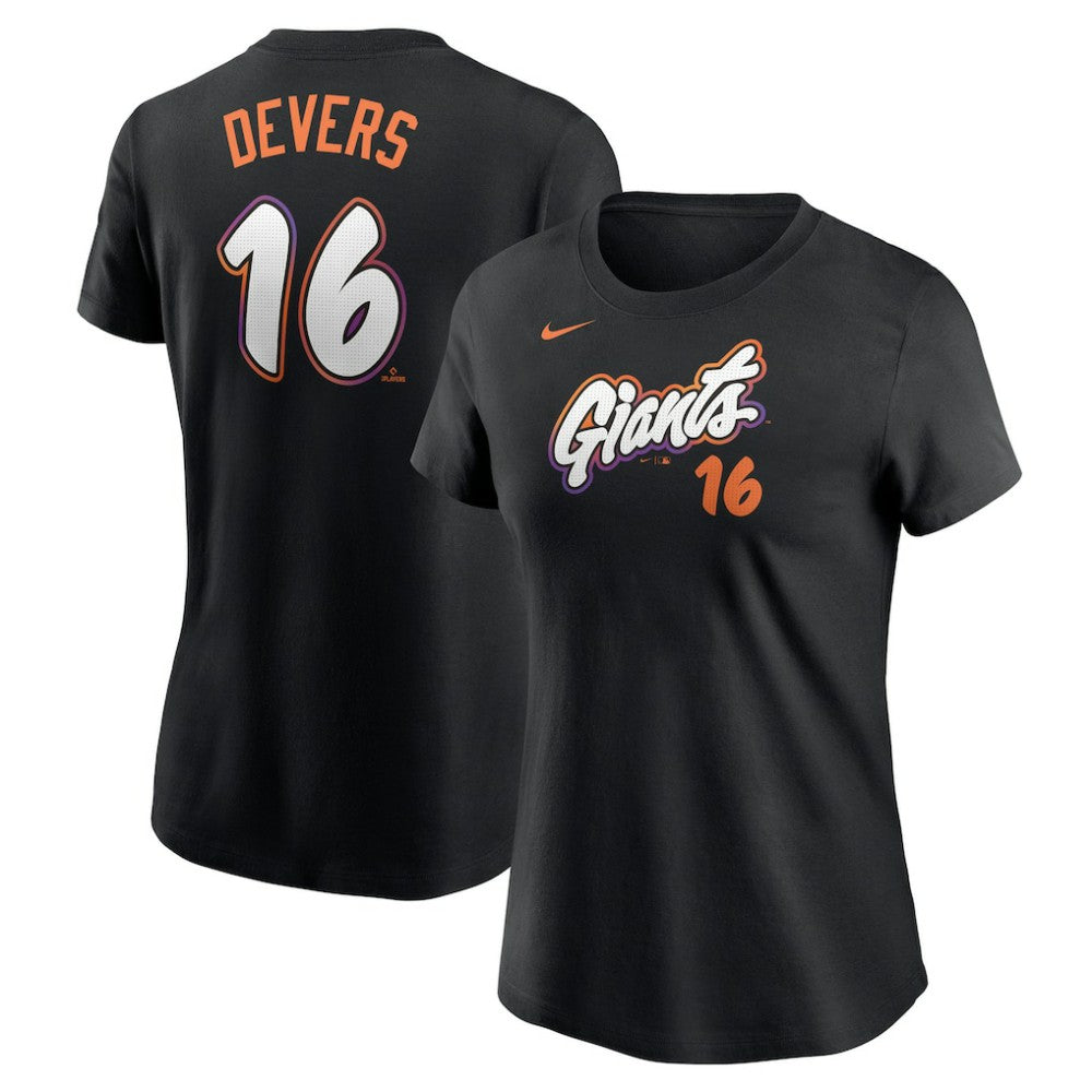 Rafael Devers San Francisco Giants Nike Women's 2025 City Connect Fuse Name & Number T-Shirt | MLB US