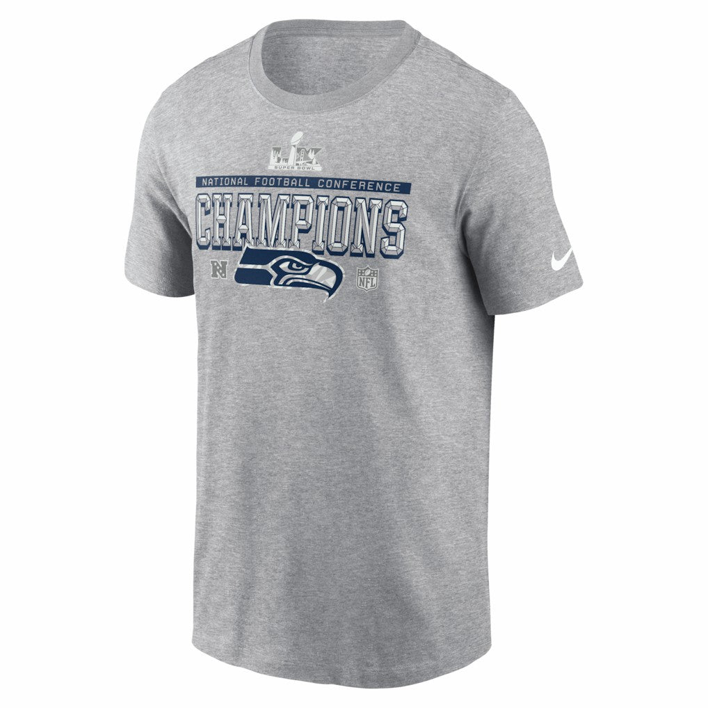 Seattle Seahawks Nike 2025 NFC Champions Locker Room Trophy Collection T-Shirt