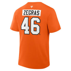 Trevor Zegras Philadelphia Flyers Fanatics Authentic Stack Name & Number T-Shirt Online