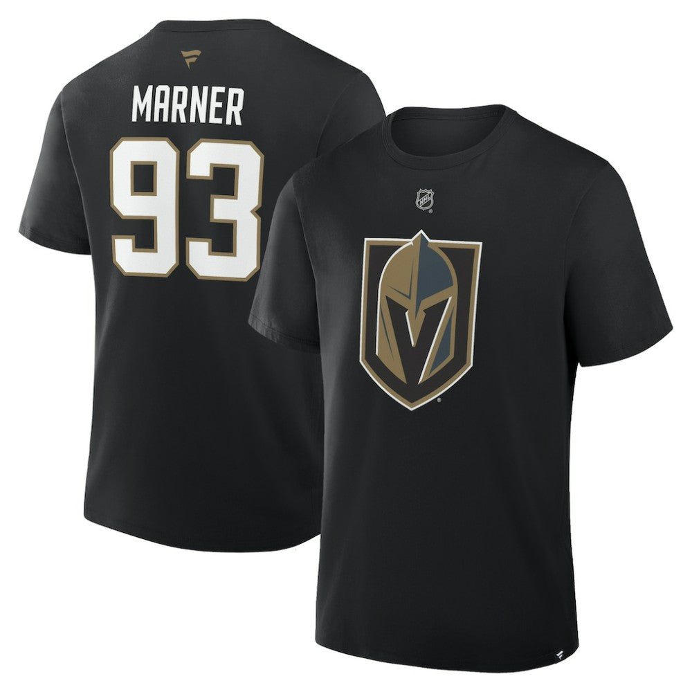 Mitch Marner Vegas Golden Knights Fanatics Authentic Stack Name & Number T-Shirt Outlet