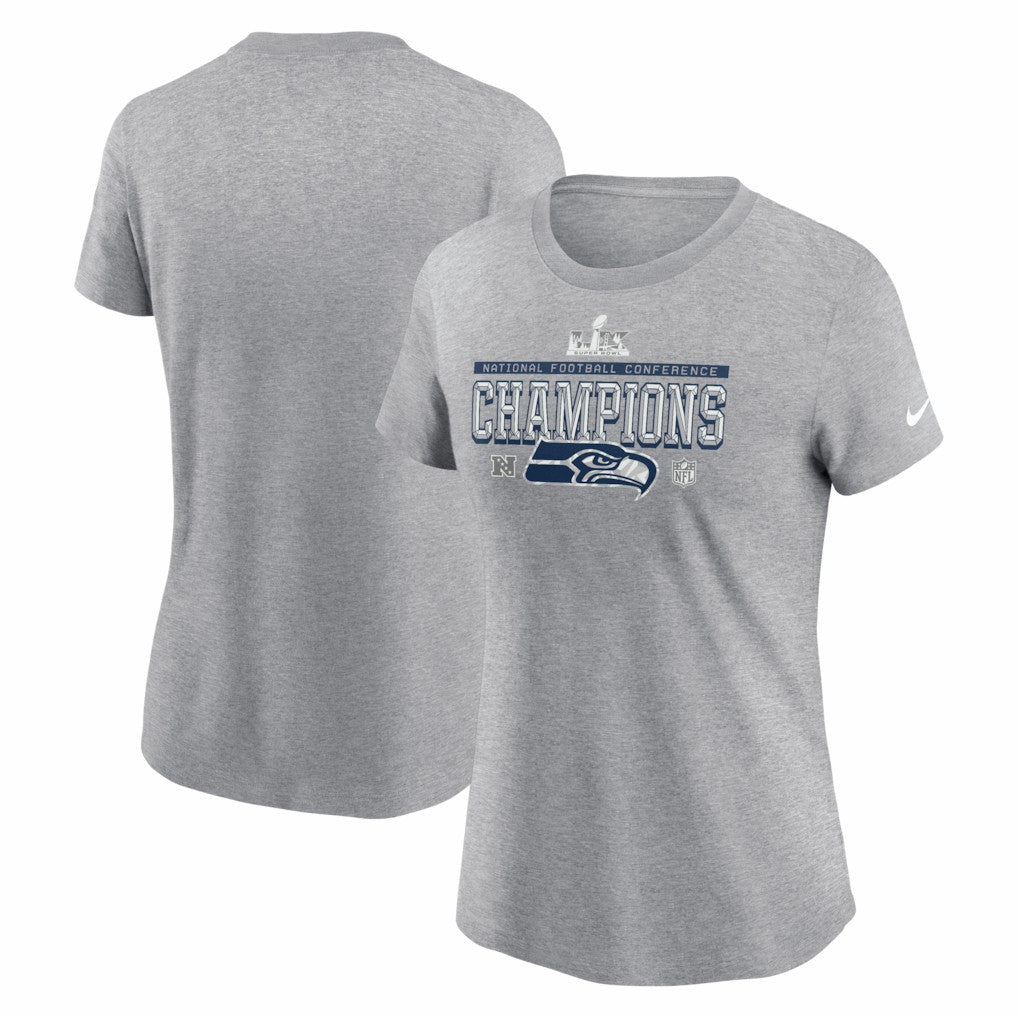 Seattle Seahawks Nike Women's 2025 NFC Champions Locker Room Trophy Collection T-Shirt