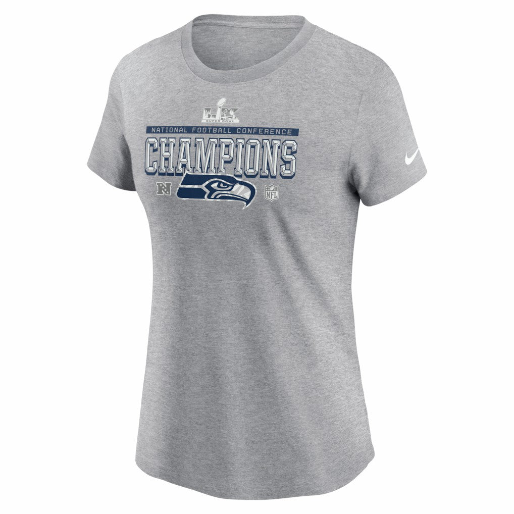 Seattle Seahawks Nike Women's 2025 NFC Champions Locker Room Trophy Collection T-Shirt