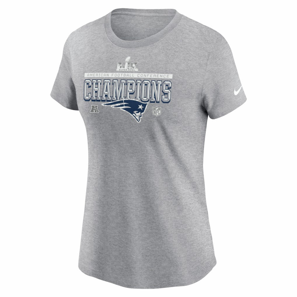 New England Patriots Nike Women's 2025 AFC Champions Locker Room Trophy Collection T-Shirt