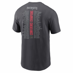 New England Patriots Nike 2025 AFC Champions Roster T-Shirt