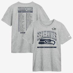 Seattle Seahawks Nike Super Bowl LX Champions Ice Classic Roster T-Shirt