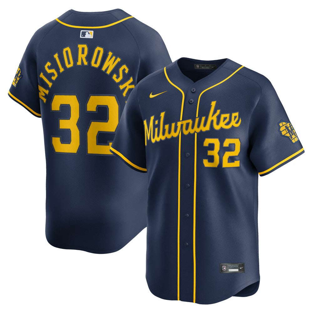Jacob Misiorowski Milwaukee Brewers Nike Alternate Limited Jersey | MLB Discount