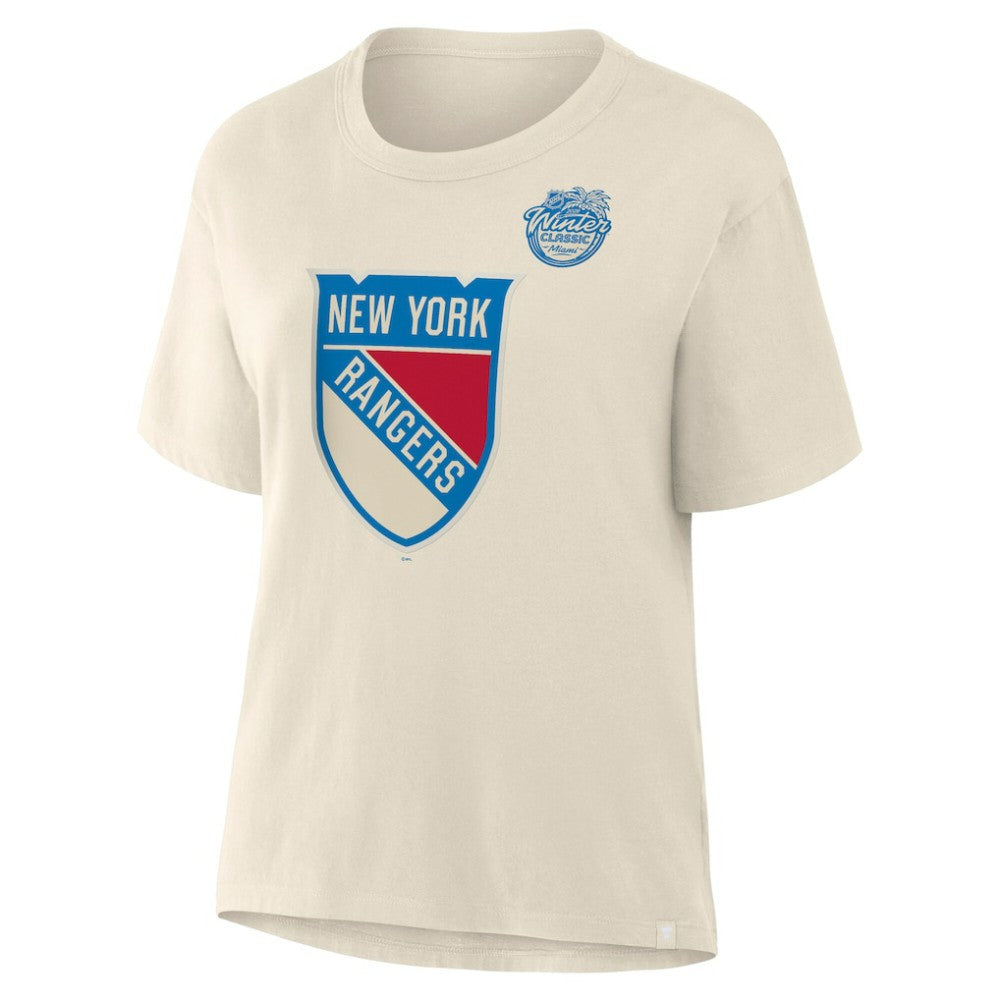 New York Rangers Fanatics Women's 2026 NHL Winter Classic T-Shirt For Sale