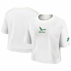 Philadelphia Eagles Nike Women's Striped Cropped T-Shirt