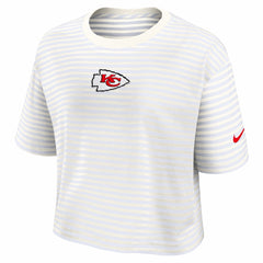 Kansas City Chiefs Nike Women's Striped Cropped T-Shirt