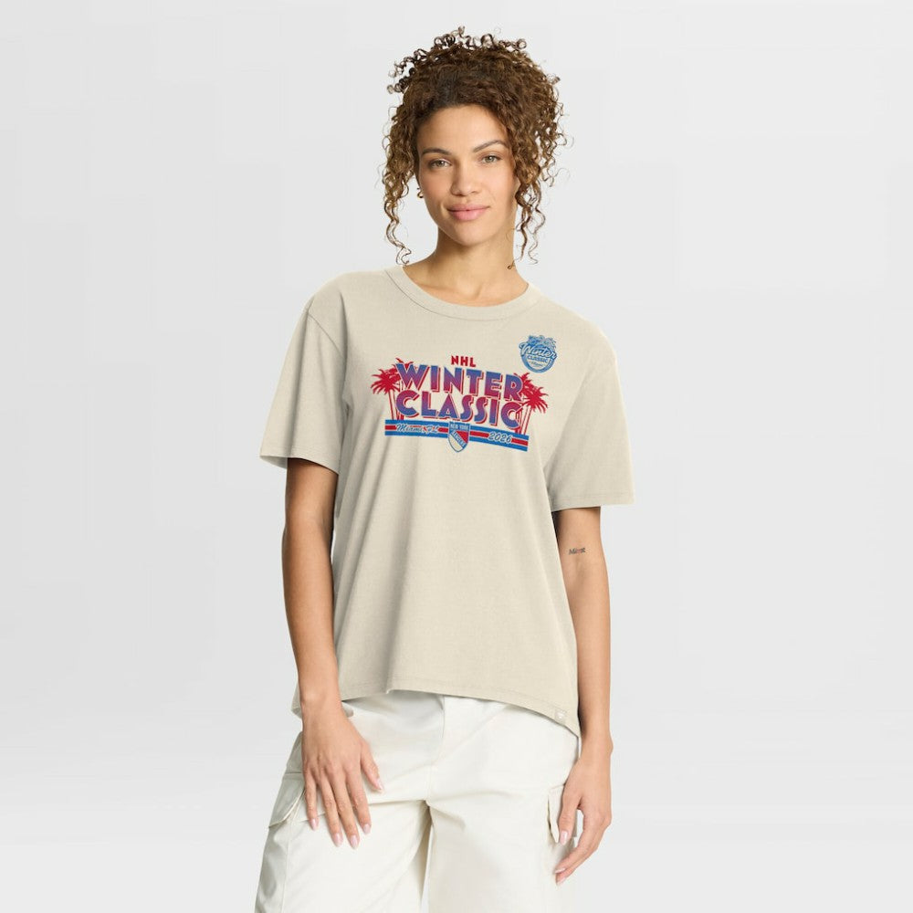 New York Rangers Fanatics Women's 2026 NHL Winter Classic T-Shirt For Sale