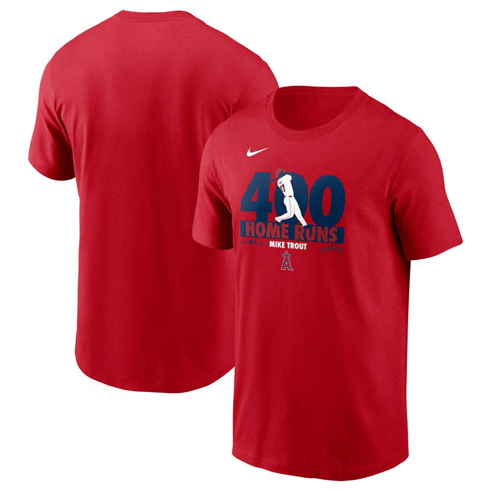 Mike Trout Los Angeles Angels Nike 400 Career Home Runs T-Shirt | MLB On Sale