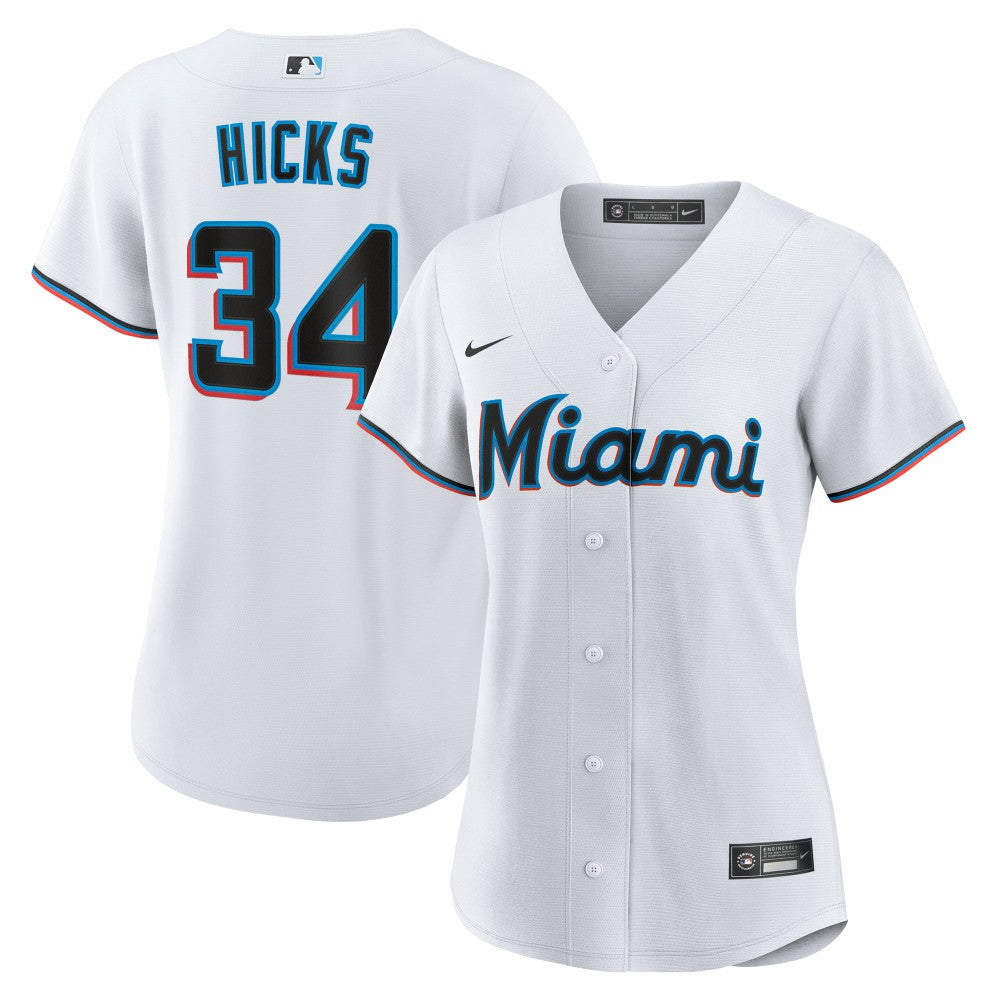 Liam Hicks Miami Marlins Nike Women's Home Replica Jersey | MLB Discount