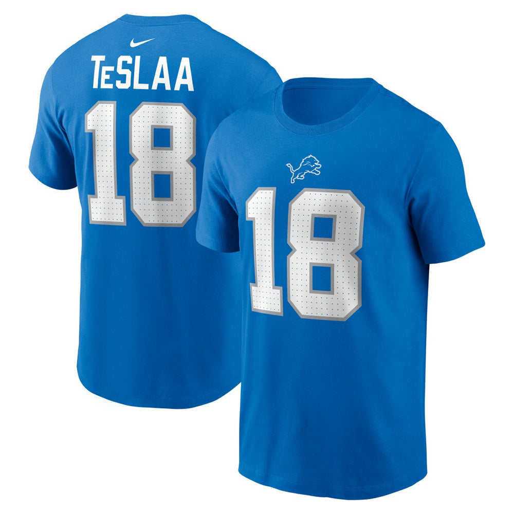 Detroit Lions Nike Isaac TeSlaa  Name & Number T-Shirt