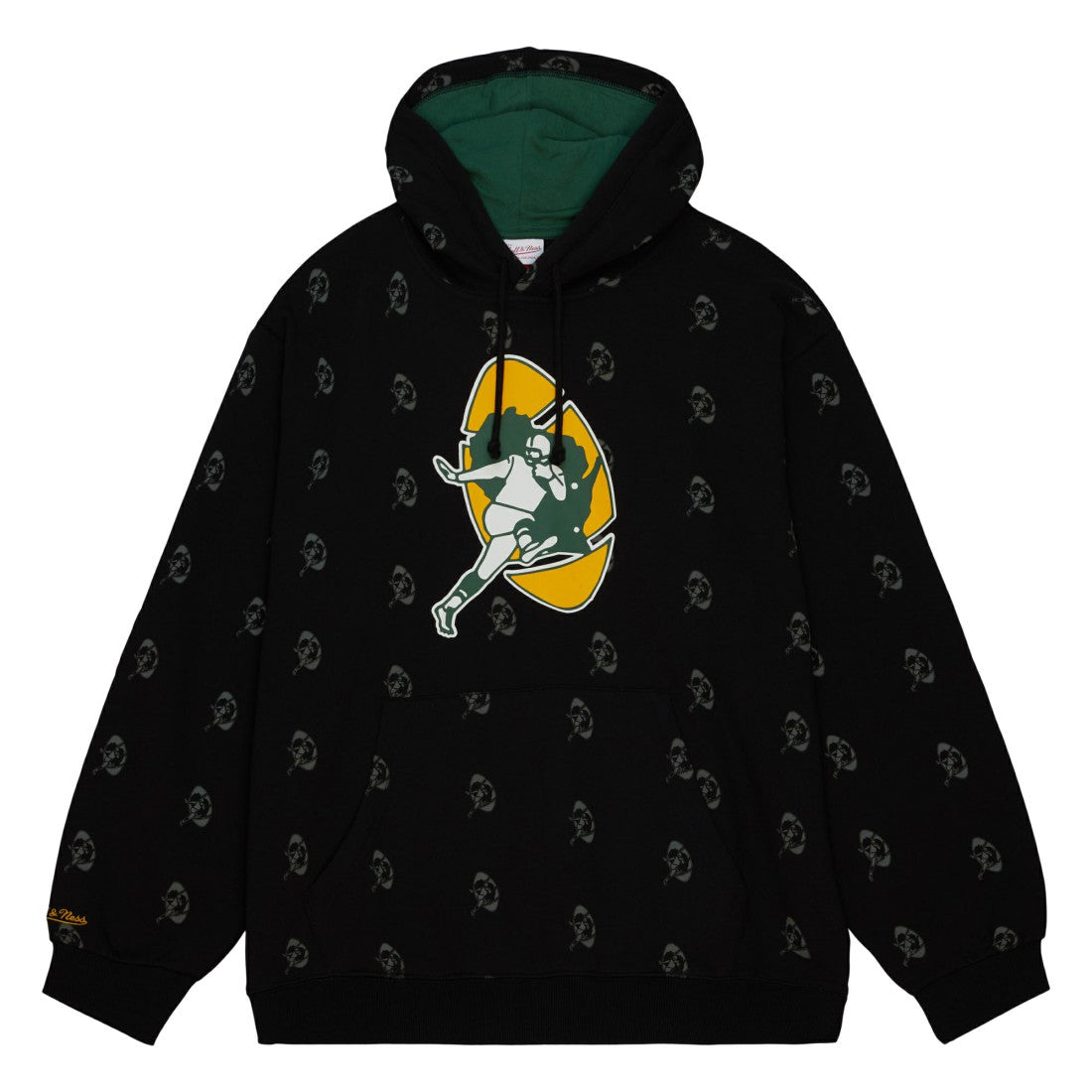 Green Bay Packers Mitchell & Ness Allover Print Fleece Pullover Hoodie