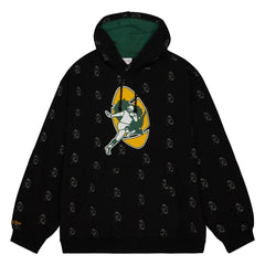 Green Bay Packers Mitchell & Ness Allover Print Fleece Pullover Hoodie