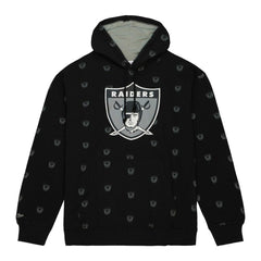 Las Vegas Raiders Mitchell & Ness Allover Print Fleece Pullover Hoodie