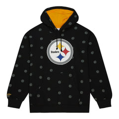 Pittsburgh Steelers Mitchell & Ness Allover Print Fleece Pullover Hoodie