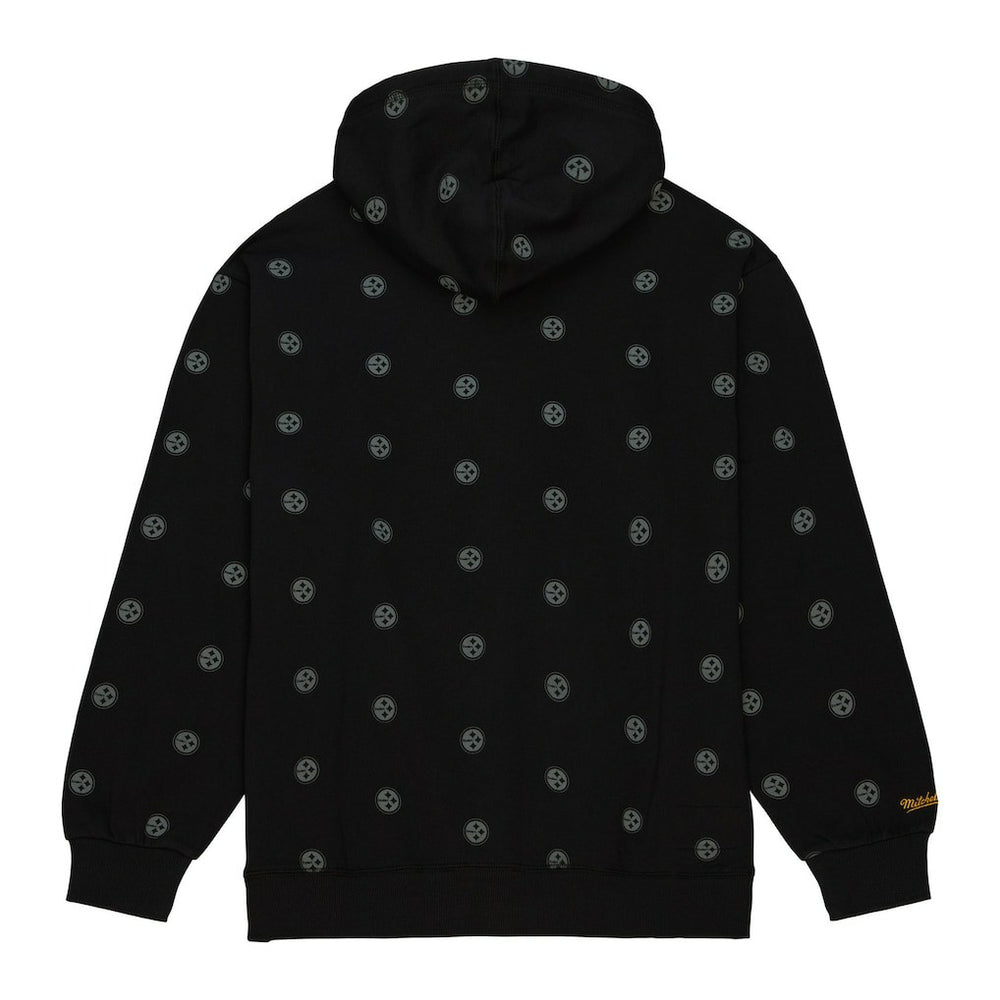 Pittsburgh Steelers Mitchell & Ness Allover Print Fleece Pullover Hoodie