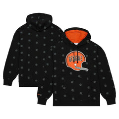 Cincinnati Bengals Mitchell & Ness Allover Print Fleece Pullover Hoodie