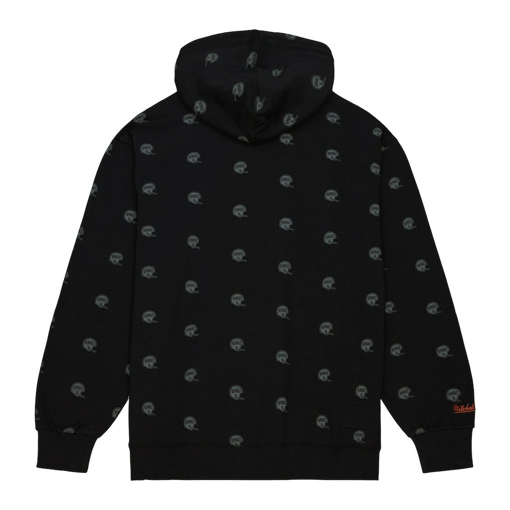 Cincinnati Bengals Mitchell & Ness Allover Print Fleece Pullover Hoodie