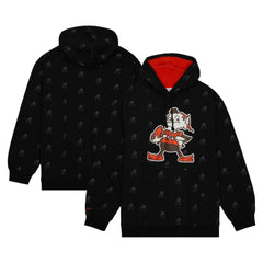 Cleveland Browns Mitchell & Ness Allover Print Fleece Pullover Hoodie
