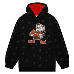 Cleveland Browns Mitchell & Ness Allover Print Fleece Pullover Hoodie