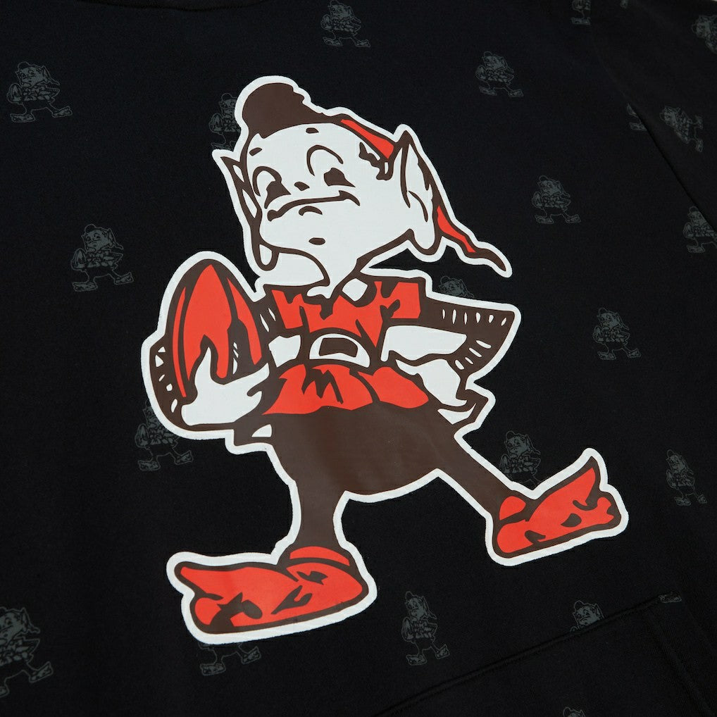 Cleveland Browns Mitchell & Ness Allover Print Fleece Pullover Hoodie