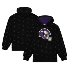 Minnesota Vikings Mitchell & Ness Allover Print Fleece Pullover Hoodie
