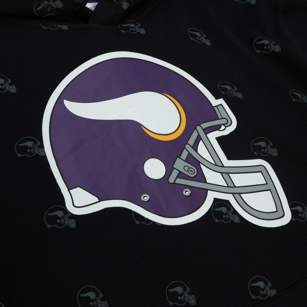 Minnesota Vikings Mitchell & Ness Allover Print Fleece Pullover Hoodie