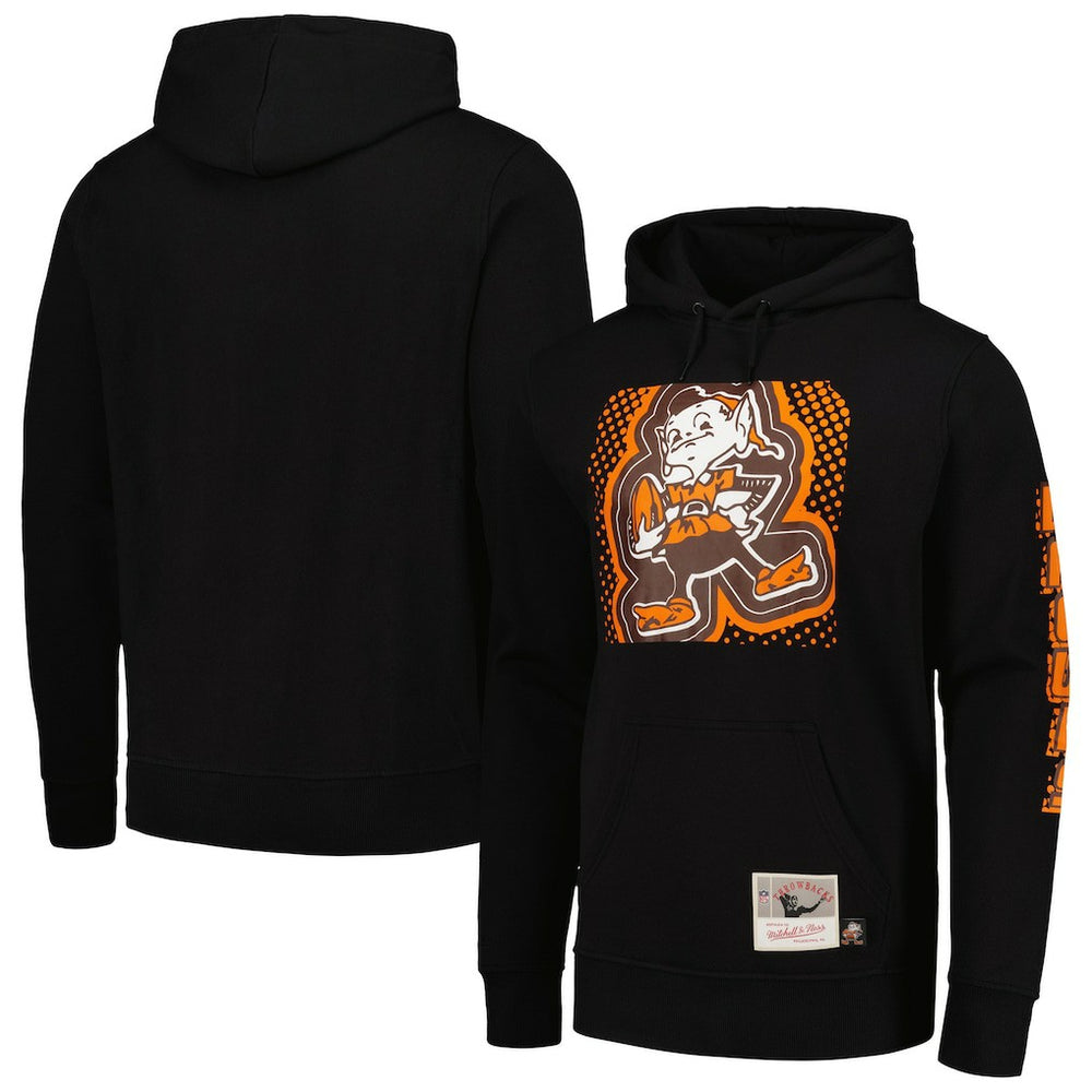 Cleveland Browns Mitchell & Ness Gridiron Classics Big Face 7.0 Pullover Hoodie