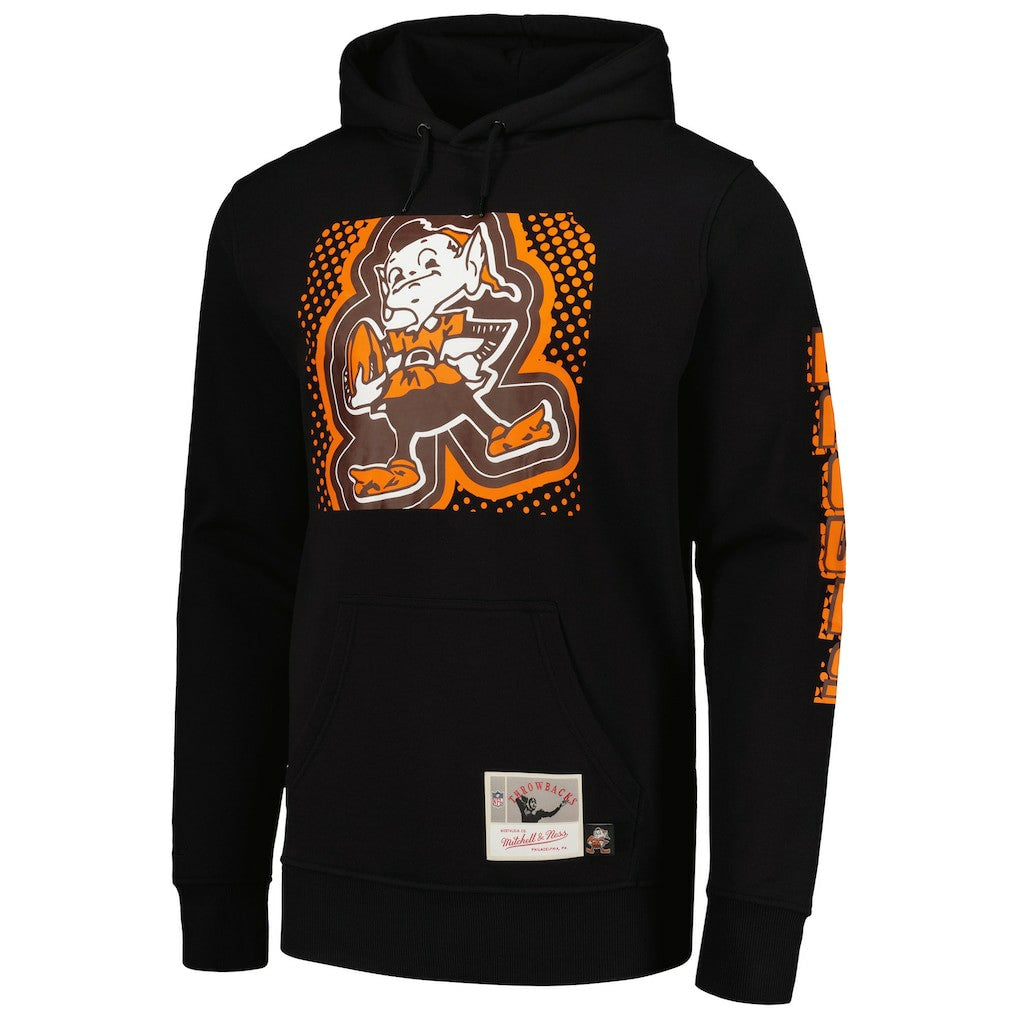 Cleveland Browns Mitchell & Ness Gridiron Classics Big Face 7.0 Pullover Hoodie