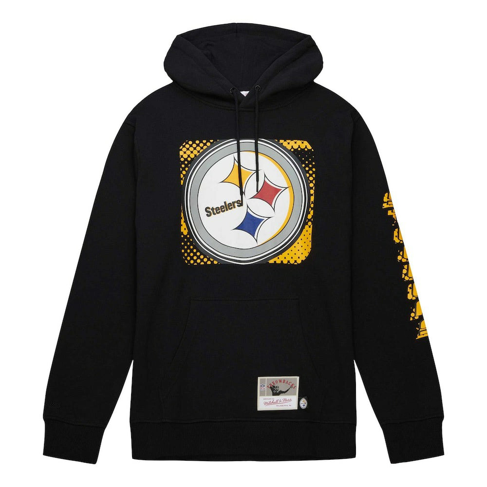 Pittsburgh Steelers Mitchell & Ness Gridiron Classics Big Face 7.0 Pullover Hoodie