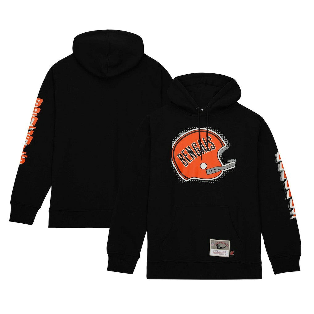Cincinnati Bengals Mitchell & Ness Gridiron Classics Big Face 7.0 Pullover Hoodie
