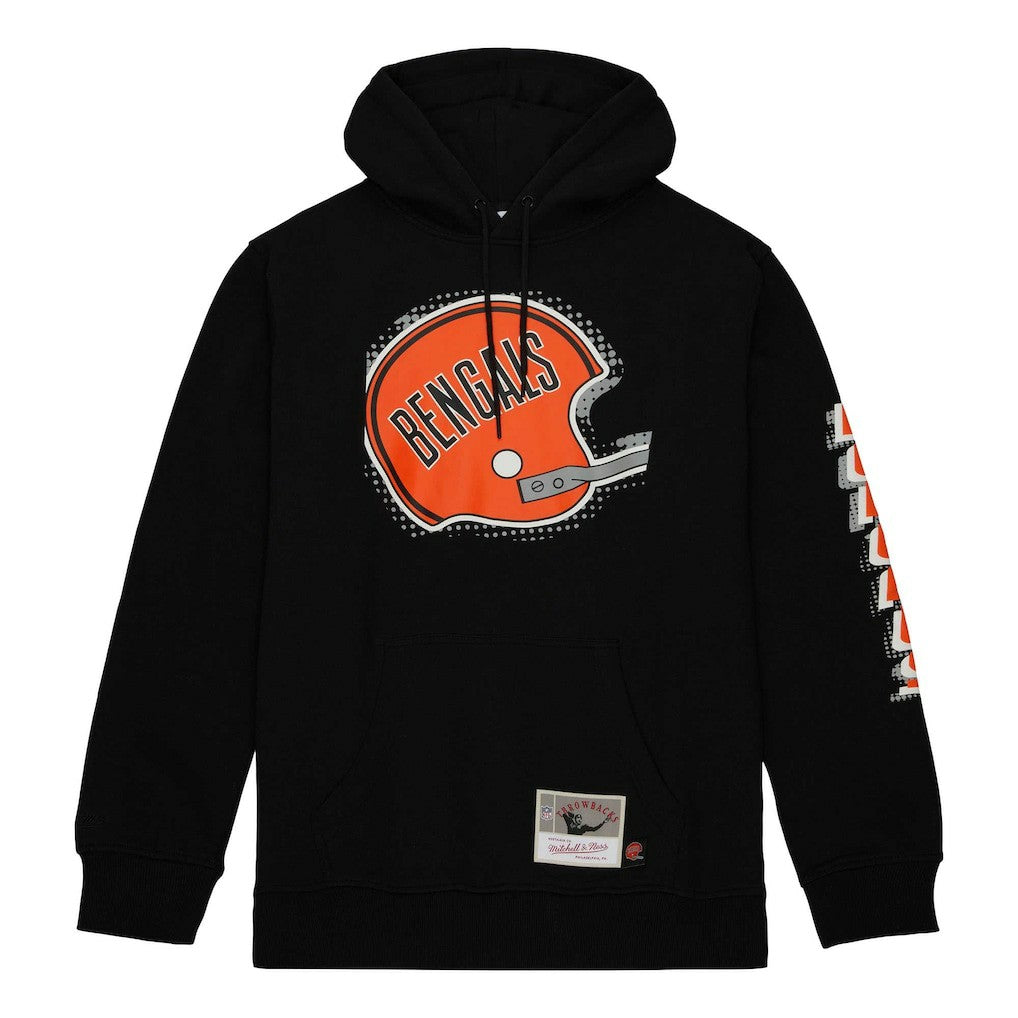 Cincinnati Bengals Mitchell & Ness Gridiron Classics Big Face 7.0 Pullover Hoodie