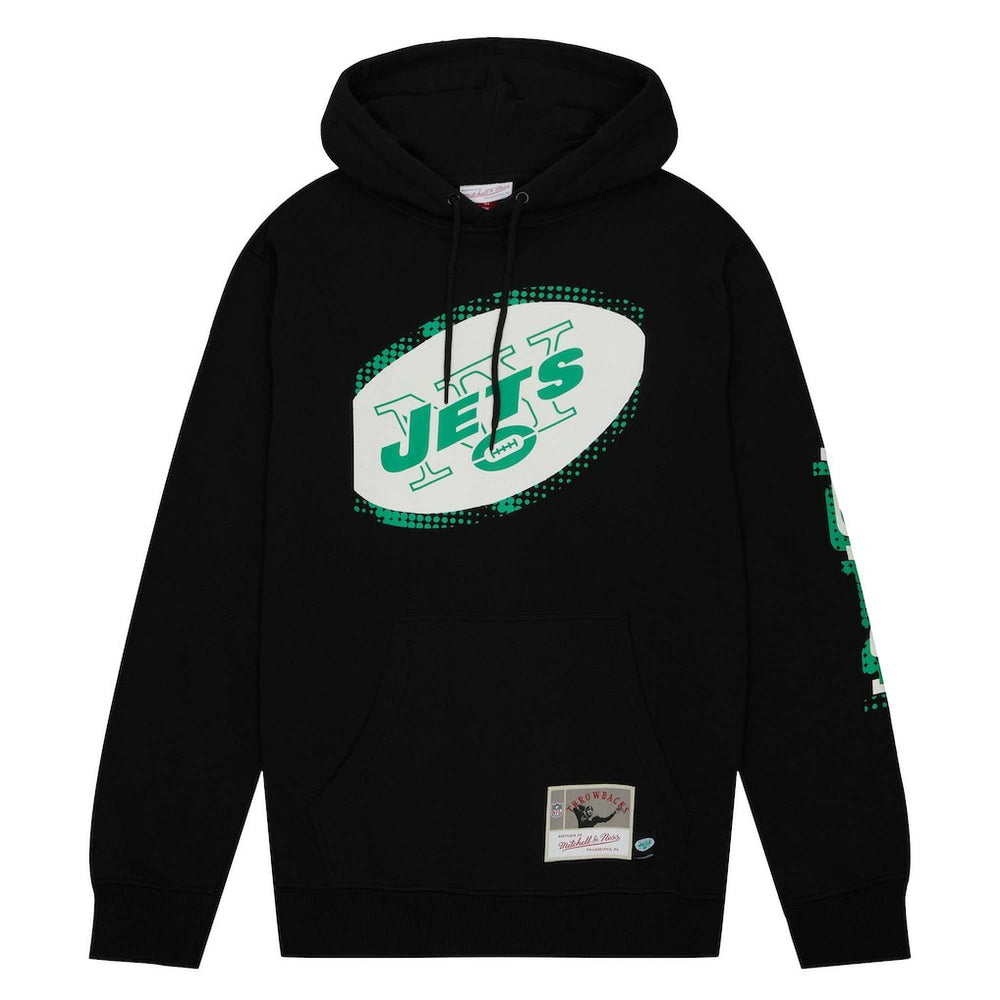 New York Jets Mitchell & Ness Gridiron Classics Big Face 7.0 Pullover Hoodie