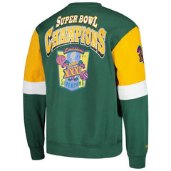 Green Bay Packers Mitchell & Ness Gridiron Classics Allover 3.0 Pullover Sweatshirt