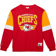 Kansas City Chiefs Mitchell & Ness Gridiron Classics Allover 3.0 Pullover Sweatshirt